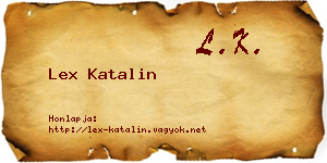 Lex Katalin névjegykártya